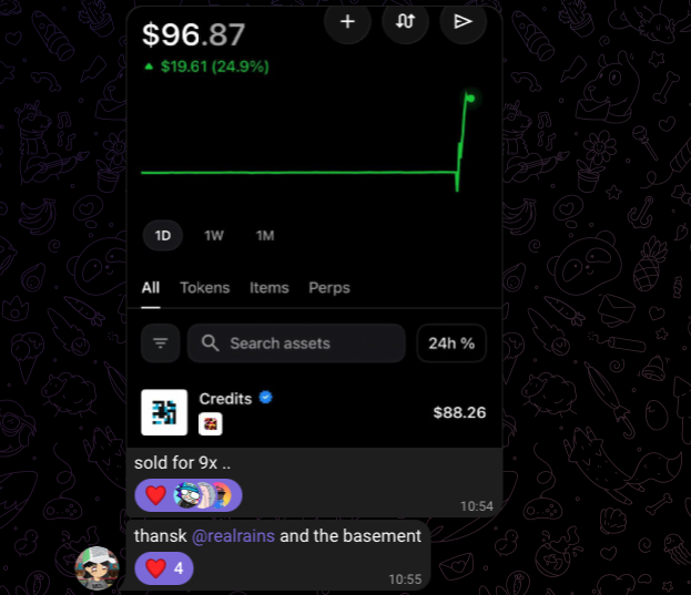 thebasementxyz's tweet photo. The whole Basement won 

We got our hands on Credits by Jack Butcher   

Our member @r_rainss helped everyone out 

We are winning together. gBasement https://t.co/fqJBsKkawz