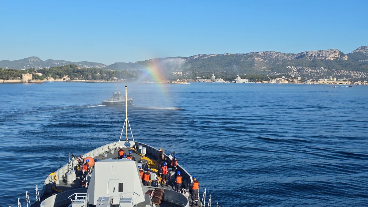 sidhant's tweet photo. Indian warship INS Trishul in Toulon France to participate in the 24th edition of India France Naval Exercise VARUNA

Pic source: Indian Navy https://t.co/7pselM2yYL