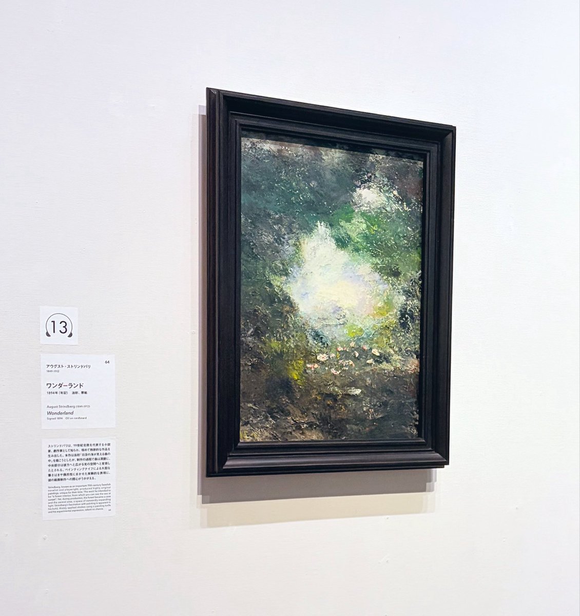konatarosann's tweet photo. スウェーデン絵画展🪴
アウグスト・ストリンドバリの『ワンダーランド』が好きすぎて上野で見てるのに名古屋に行ってきた。何度か絵の前に行っては戻ってを繰り返して複製原画購入した。
こんなの初めてでこの���に取り憑かれたのかもしれない。。後日届くのが楽しみ。 https://t.co/dk19LN07kn