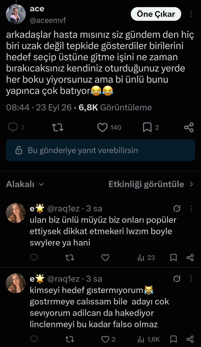 aceemvf's tweet photo. Öncelikle kimse linçlenmeyi hak etmez özelikle siktiri boktan bi algı yüzünden sırf günlük yaşantılarına devam eden İNSANları ünlüler diye linçlemeye çalışıyorsunuz bi insan olarak değilde "Ünlü" olarak görüyorsunuz ve "bu ünlü zaten" diye başlıyorsunuz gerçekten acıyorum size 😂 https://t.co/V24xMqnAj2