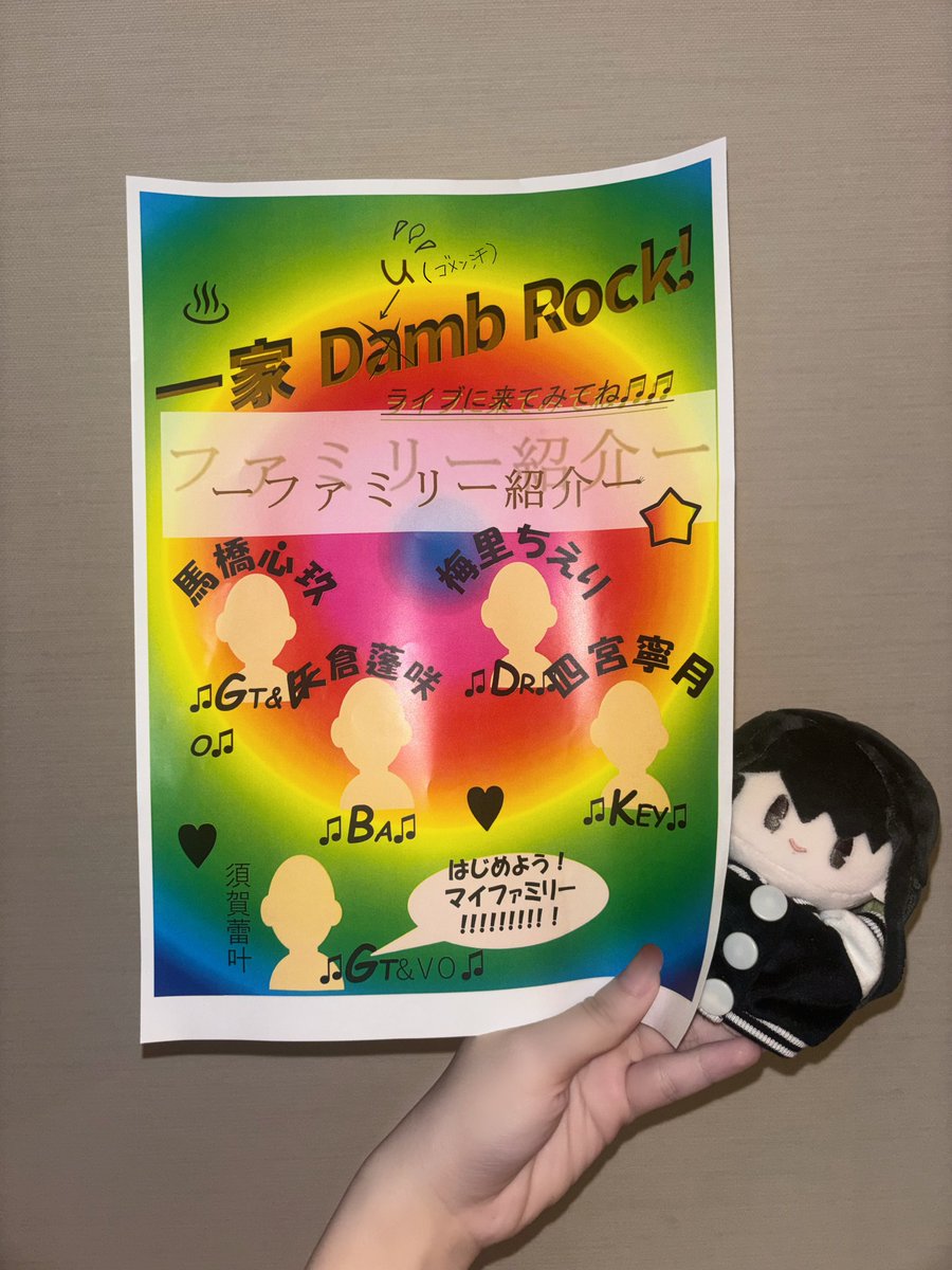 May_o_o_T's tweet photo. じゃーーーん！！✨️
人差し指タイピングだけど、私も頑張ってパソコンで作ってみました‼︎

リリース記念のファンアートです！¨̮⃝✨️

#アワーノーツ #家団 #bandoriart https://t.co/WNCp8qCn1b