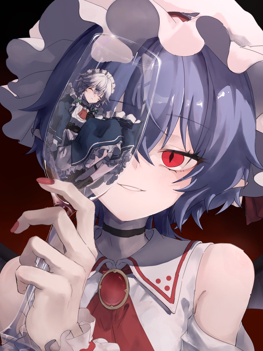 Shirataki_oden2's tweet photo. 東方project レミリア・スカーレット
「青いワイン」
#東方project #イラスト https://t.co/zv51wjjaX7