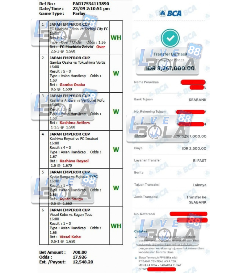 livebola88's tweet photo. Menyala abis, abangku!🔥🔥 Prosesnya sahduu banget, gak pake lama cuan langsung masuk rekening💰🔥
Selengkapnya check di bio!
#livebola88 #livebola88parlay #livebola88bola #parlayjalan #mixparlay #bolajalan #singelbet https://t.co/eZCqbdDSIo