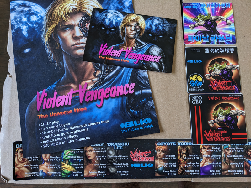 Project_COE's tweet photo. About two weeks left to pre-order Violent Vengeance for the Neo Geo! Hit up Discord for more info: https://t.co/NCs0opARfJ 

Attached is just a tease. https://t.co/FmrsnwJbJl