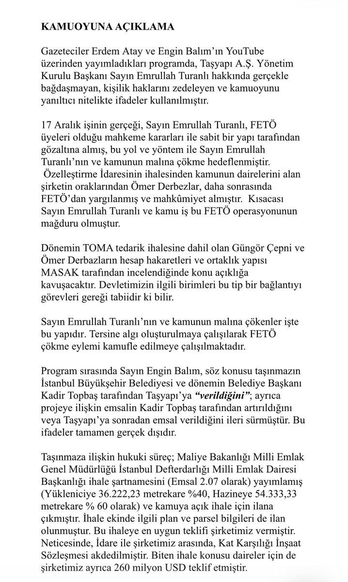 serdarkiliclii's tweet photo. Emrullah Turanlı’nın söyledikleri çok net. İddialarını belgelerle ortaya koyuyor ve karşısına çıkıp cevap verilmesini istiyor. https://t.co/v2iNlWsRJp