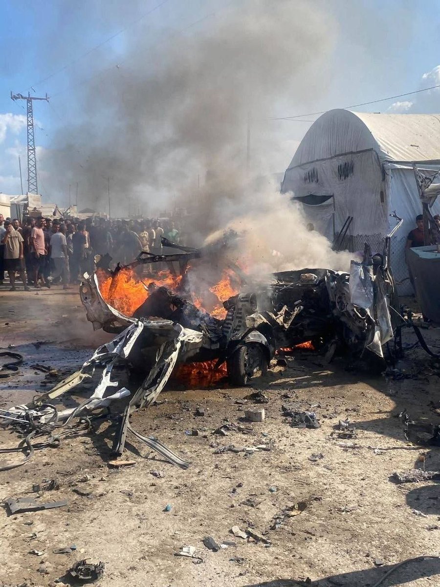 MosabAbuToha's tweet photo. It’s 3:30 p.m. local time in Gaza. Here is what’s been happening in Gaza over the past few hours:

At 9:41 a.m., 27-year-old Yahya Samour succumbed to injuries he sustained yesterday from Israeli gunfire in Khan Younis.
(Note: I reported on the gunfire yesterday.)

At 9:46 a.m., Israel carried out a terrorist strike on a car in Mawasi Khan Younis. Two people were killed and burned to death. They were identified as Mohammad Abu Olwan and Osama Abu Khatter.

At 10:32 a.m., a widowed mother named Nora Diab succumbed to wounds she sustained a few days ago after Israel shot her in the neck in al-Bureij Camp. She was 37 years old.
(I reported about the shooting when it happened.)

I also read a report by one of her relatives posted two hours ago. They mentioned that her husband had previously been killed by Israel, and that they are survived by two children, aged nine and one.

At 1:37 p.m., Israel carried out a strike in Gaza City, killing at least one Palestinian. He was identified as Hasan Seyam.

At 1:55 p.m., Israel bombed a car in Deir al-Balah, central Gaza, killing at least one Palestinian. He was identified as Abdel-Rahman Temraz.

At 2:35 p.m., an infant named Ibrahim Zanoun was shot and wounded by Israeli fire at a camp in Khan Younis.

At 3:20 p.m., an elderly woman was shot and critically wounded by Israeli fire west of Khan Younis.