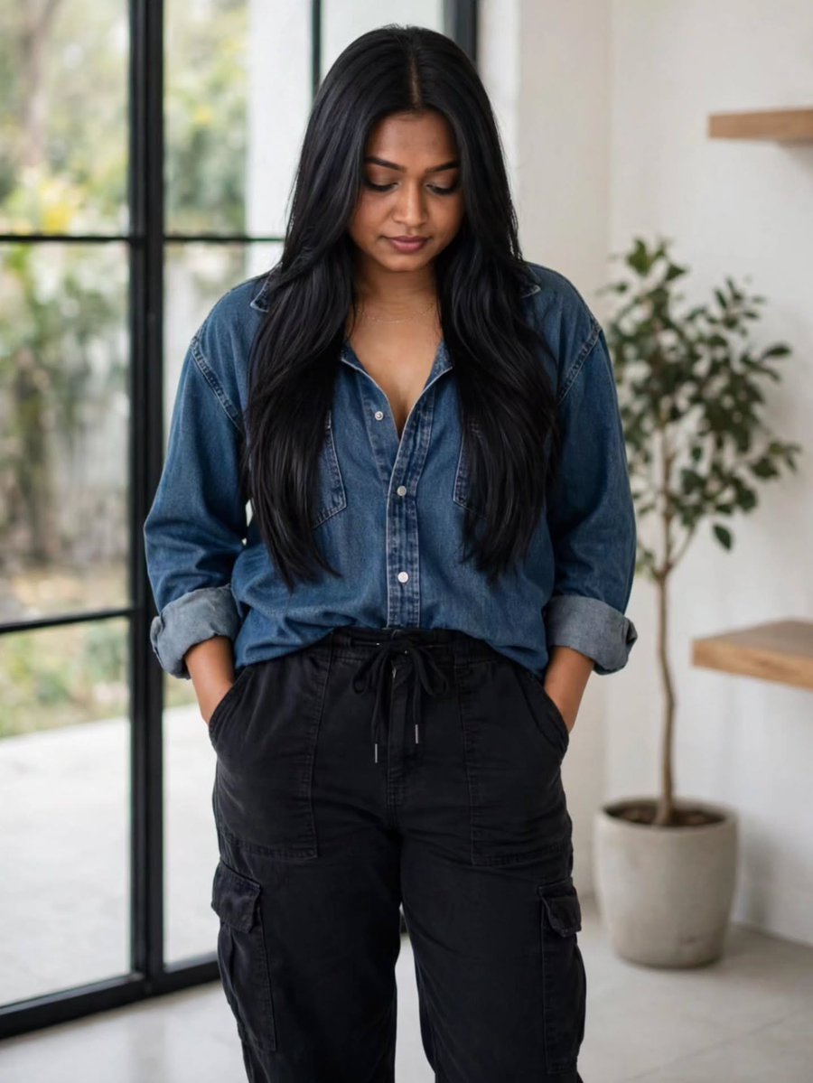 JayBozzone's tweet photo. Denim, details, and quiet confidence. Sometimes the simplest outfits make the boldest statement. https://t.co/V5MdF7mqLI