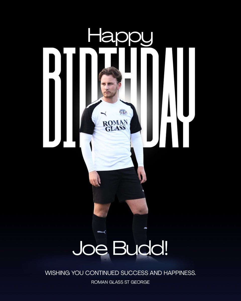RomanGlassFC's tweet photo. Wishing a Happy Birthday to Joe Budd! ⚫️⚪️

#UptheGlass https://t.co/FMD1knDNPf