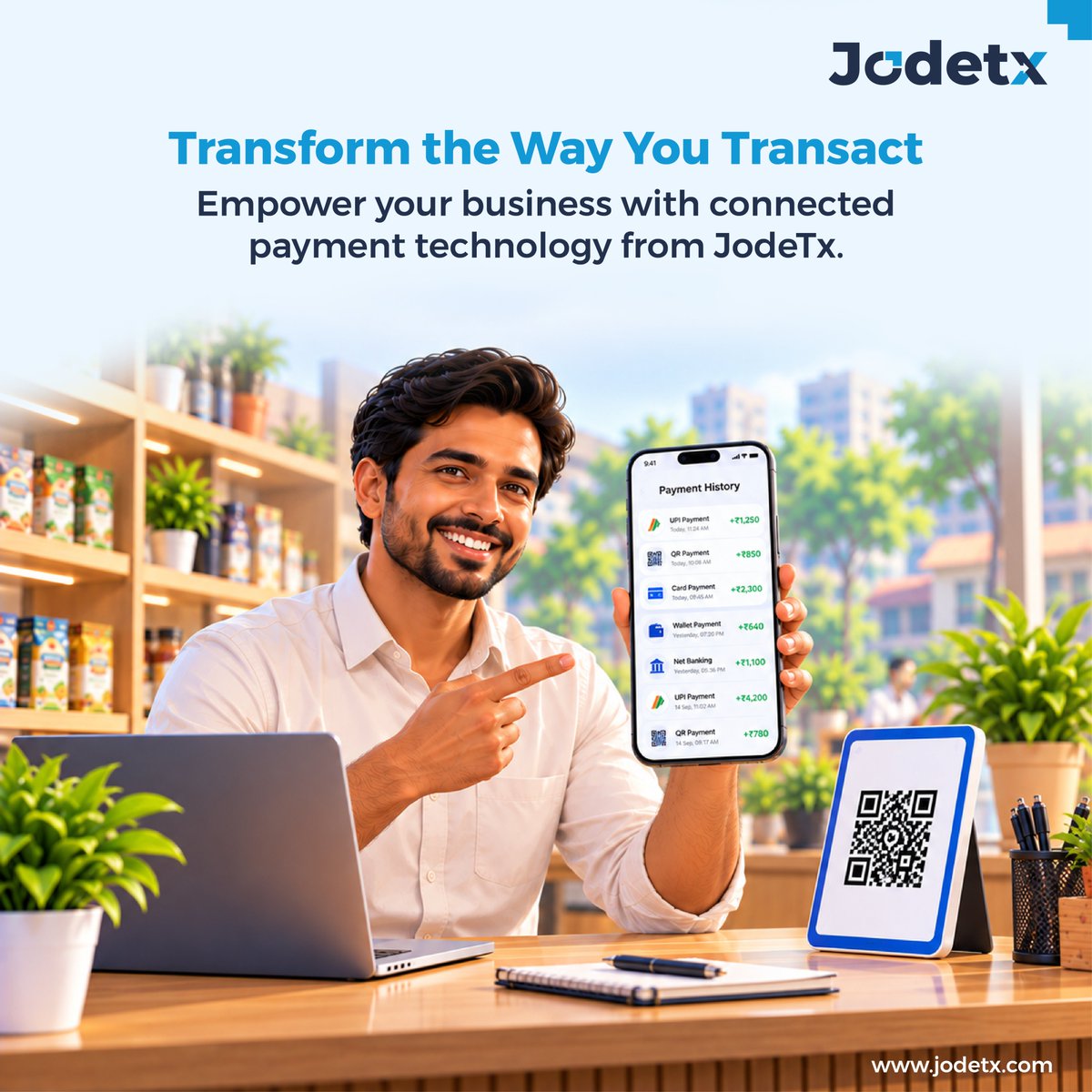 Jodetx_tech's tweet photo. Powering smarter payments.๐ณโกBuilt for speed, security, and business growth.๐
#JodeTx #DigitalPayments #Fintech #PaymentSolutions #BusinessGrowth https://t.co/w8dUhAM1W4