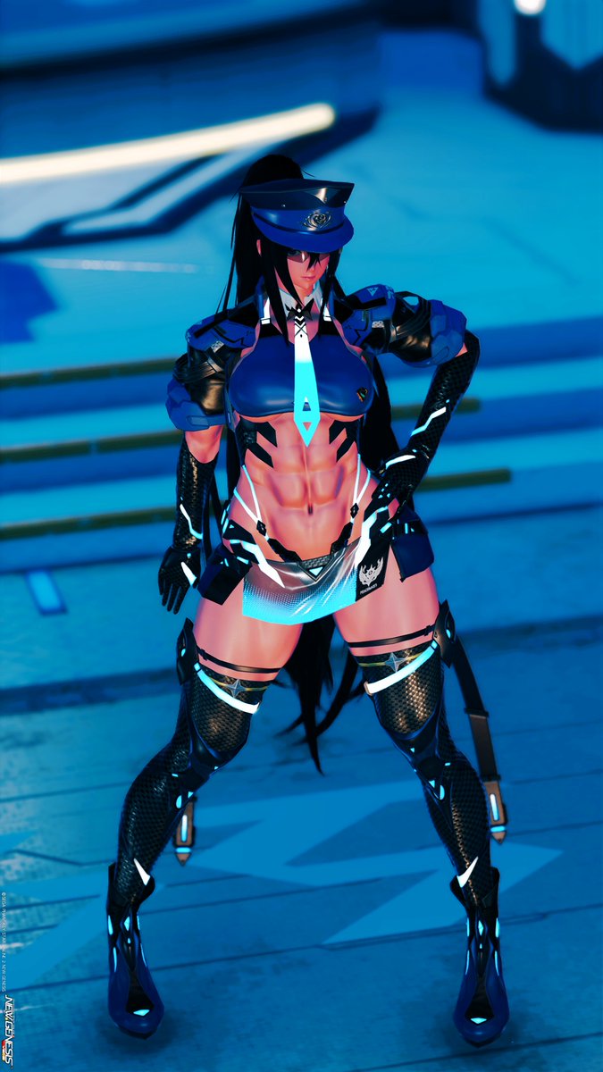 D_ZeroOne's tweet photo. 「腰に手を当てる５」良いですね
#PSO2NGS_SS https://t.co/K6fh3PT70g