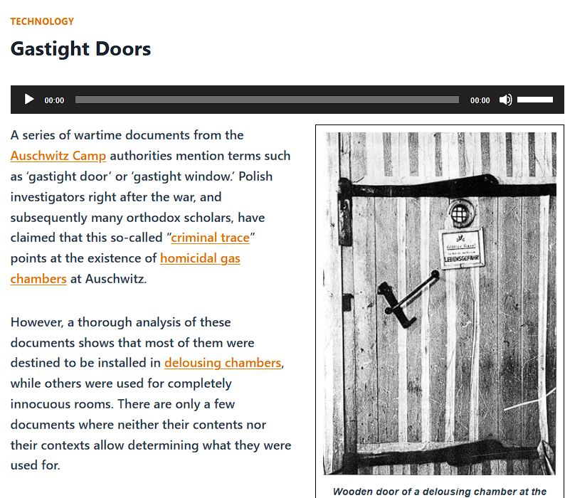 CODOH_OFFICIAL's tweet photo. Revisionist Holocaust Encyclopedia entry of the day: Gastight Doors

Read the full entry here:
https://t.co/9ULcWXPifl https://t.co/WdMlYklmre