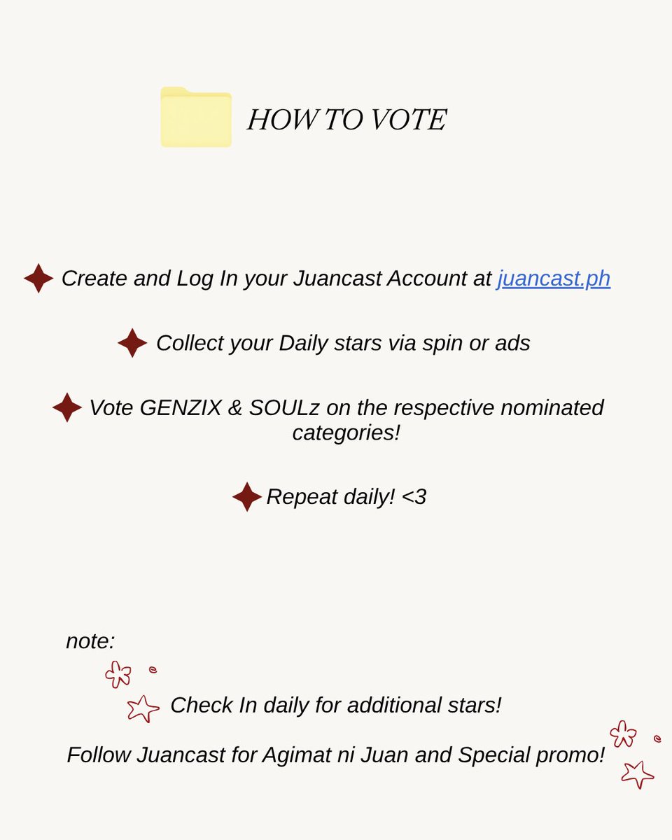 soulzofficial__'s tweet photo. Teka Teka SOULz ✋🏼 Have you dropped your votes for PMA today? 

Here's a quick guide for you! Make sure to Vote them daily! it’s OUR turn now. let’s keep the momentum going and show the boys how much we love them ❤️‍🔥

🗳️ https://t.co/e3PxTUFaRe

#GenZix @GenZixOfficial https://t.co/1j8tcuvaCY