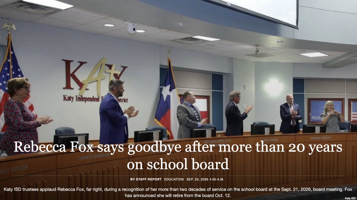 coveringkaty's tweet photo. Rebecca Fox says goodbye after more than 20 years on school board. https://t.co/lUGEAK3hSy https://t.co/7yS8QGRxcm