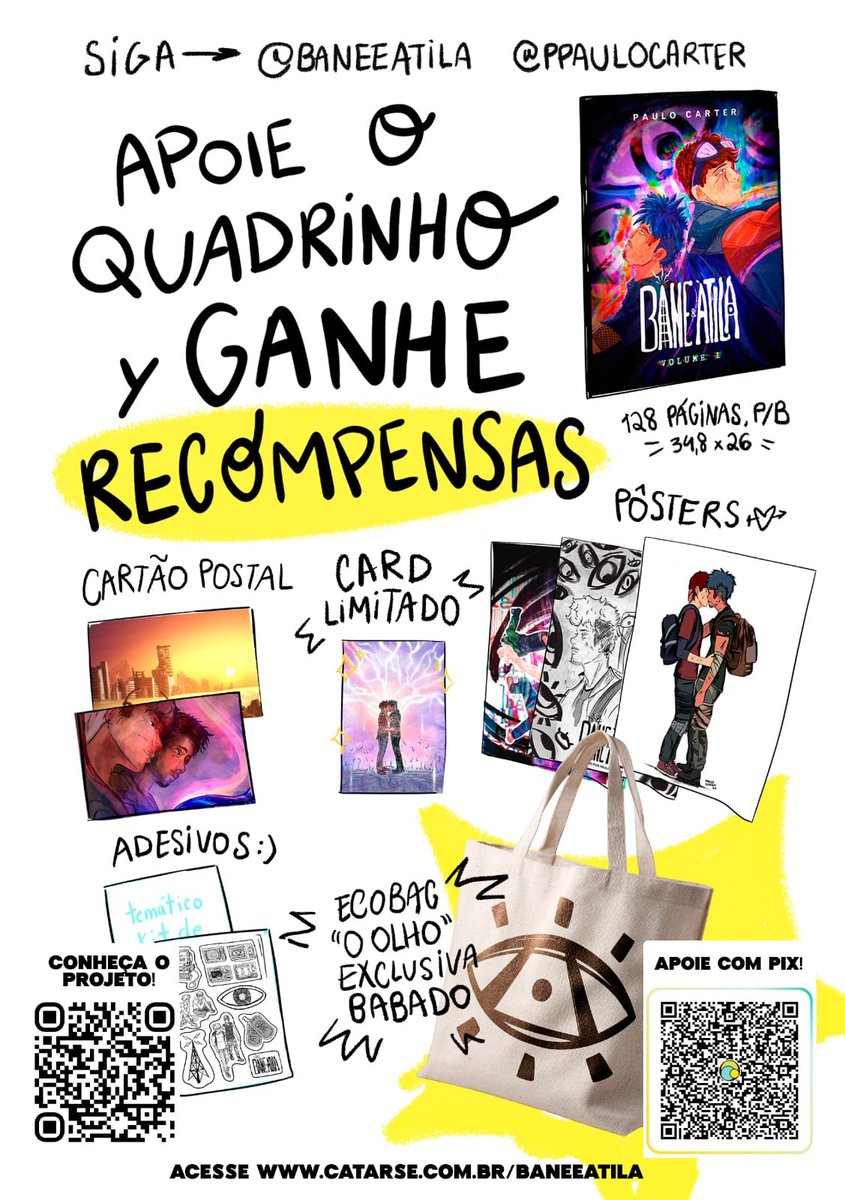 ppaulocarter's tweet photo. Bane &amp; Átila começou pelo Tapas e é uma lástima que a plataforma tenha acabado assim, MAAAS, ele está no CATARSE pedindo seu apoio pra primeira tiragem INDEPENDENTE 💫 UM LIVRO FÍSICO!!!

considere apoiar e ter o HQ em mãos ⬇️
https://t.co/KfRgilzDWU https://t.co/uGWHd7uOM0