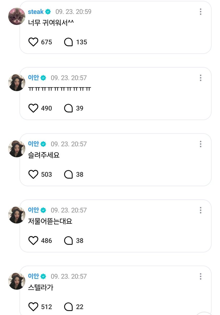 stellatransxx's tweet photo. 260923 🫛IAN weverse replies

🫛stella bit me save me please ㅠㅠㅠ
🧁because you’re too cute^^ https://t.co/zyHC4a6v14