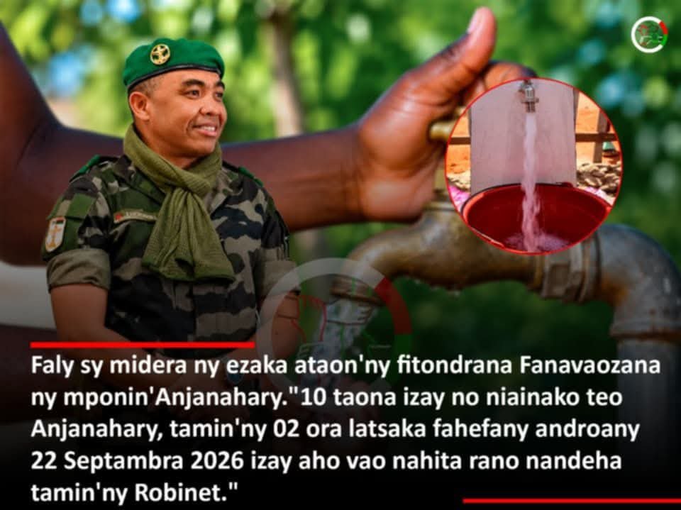 Sokooo442's tweet photo. 💧🇲🇬 10 TAONA TSY TONGA NY RANO, FA ANKEHITRINY DIA MIVERINA MANDEHA SOA AMAN-TSARA!
Taona maro no niandrasana, fa ankehitriny dia hita ny fiovana. Mandeha ny ezaka, mitohy ny fanatsarana, ary miverina amin’ny laoniny tsikelikely ny famatsian-drano. https://t.co/F0KlyMBUHQ