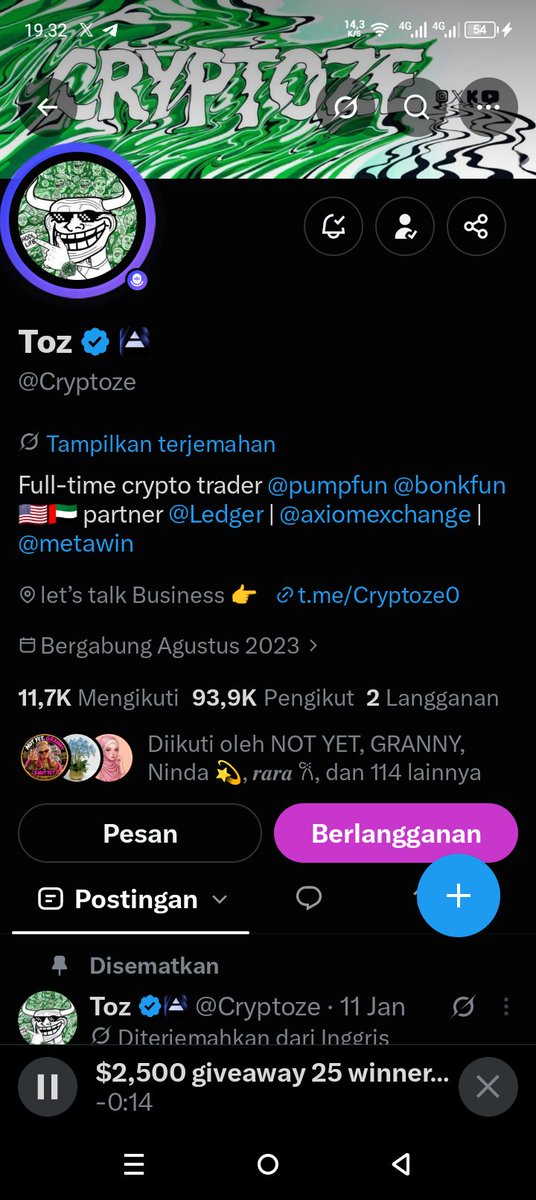 Iyazcno's tweet photo. @0xMrPinky @Cryptoze FPVYPAVBSaYqhaghc4q2t2ERKTrvi6AXFt17TnSSi793 https://t.co/brk4Ci3yfw