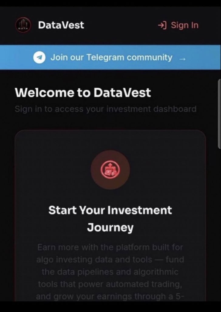 Gesturepul_'s tweet photo. #Datavest may involve high-risk financial operations with concerns relating to withdrawal restrictions, unclear investment conditions, and limited transparency, which can expose users to financial loss. If affected, seek support promptly via DM. #CryptoScam #Scam #CryptoRecovery https://t.co/1R2aLdxLn9