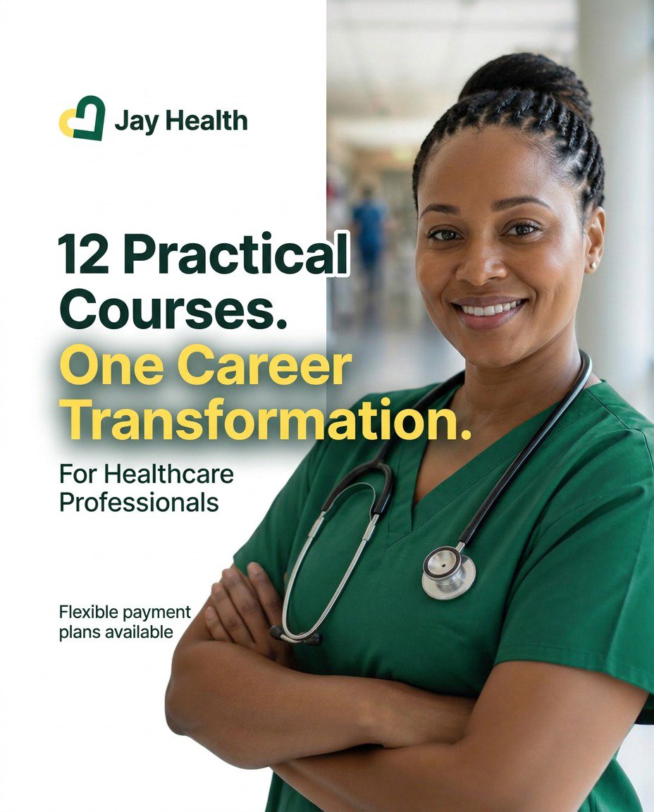 _theJayHealth's tweet photo. 12 practical courses. One step closer to your next career move.

From Telehealth Nursing to AI for Healthcare, Personal Branding and Healthcare Entrepreneurship.

Plus, free access to Jay AI Tutor with every course.

Flexible payment plans available.
Start learning. Link in bio🔗 https://t.co/ZMShuVS3EW