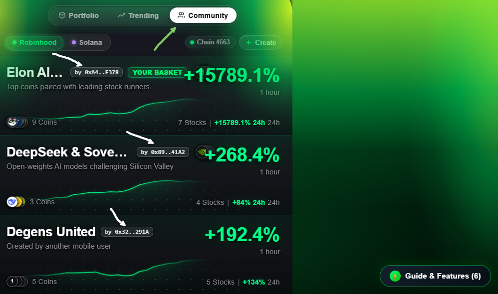 RyvoProtocol's tweet photo. RYVO Community Baskets Feature is LIVE now.

You can now create your own Basket of stock-paired meme coins and have it featured in the Community Baskets section on $RYVO Website ( https://t.co/yjlWnZzWNV ) 

When other users trade through your Basket, you earn 1% of the trading fees generated from those trades.

Dig into the market.

Create your Basket.

Build your community.

Earn 1% from every trade through your Basket.

Your Basket. Your Community. Your Fees. 

RYVO is giving you the platform to monetize your skills and your community.

Note: For the first few days, this feature will be free for everyone for testing purposes. Later, access will be limited to $RYVO holders only.

If you’re missing a significant holding of $RYVO, you could be missing out on a potential future source of passive income.

Build your $RYVO bag now. 

0x04f0eE2197bC83aA3fa423A7EB6a697D1AFf0e04