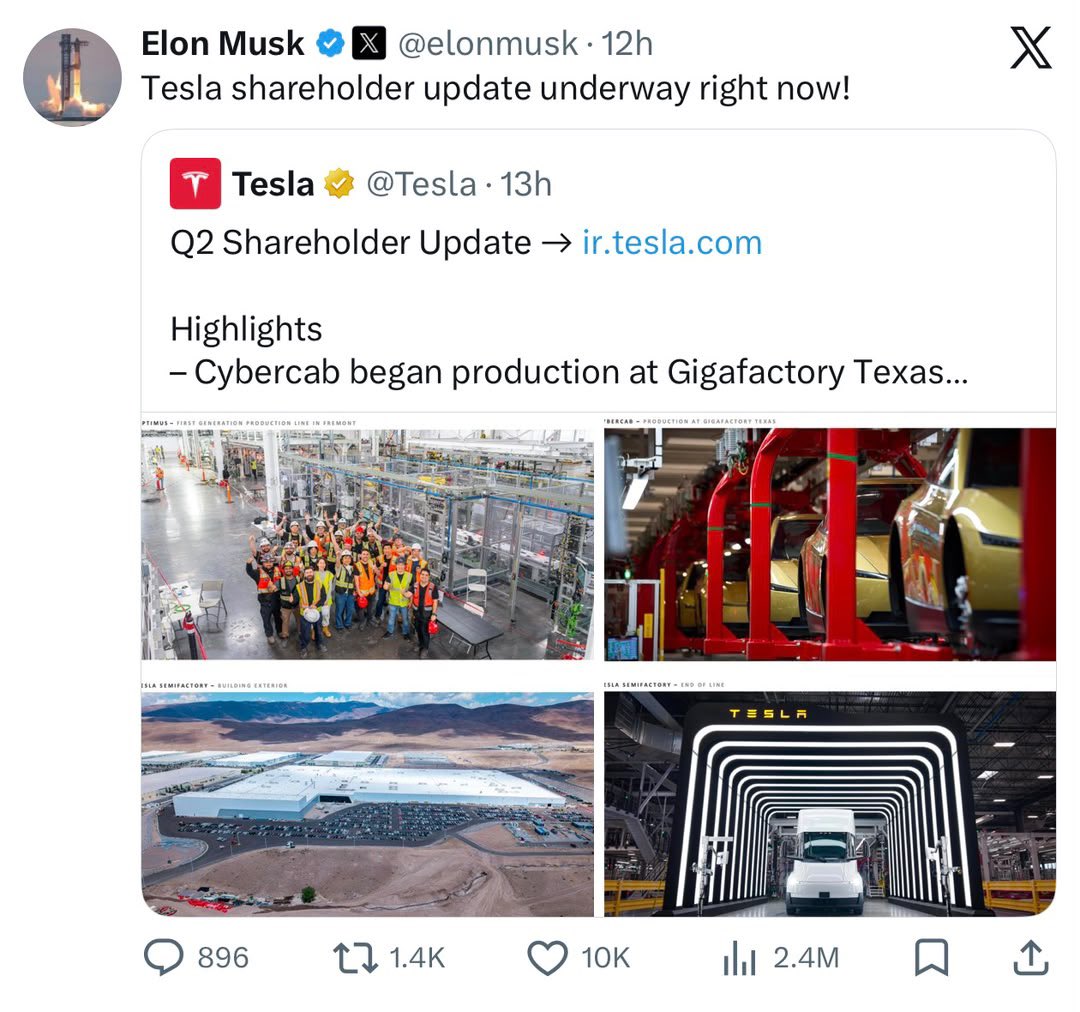 EP1111ON's tweet photo. #elon @elonmusk @Tesla @cybertruck
@Starlink https://t.co/xCC5gDjFfP