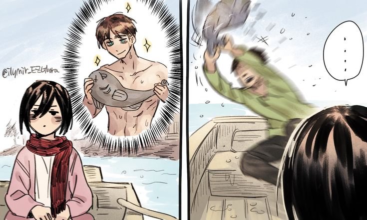 SayantikaP69222's tweet photo. He just wants to impress her with big fish 😂 
#eremika https://t.co/UV5I9uJzyw