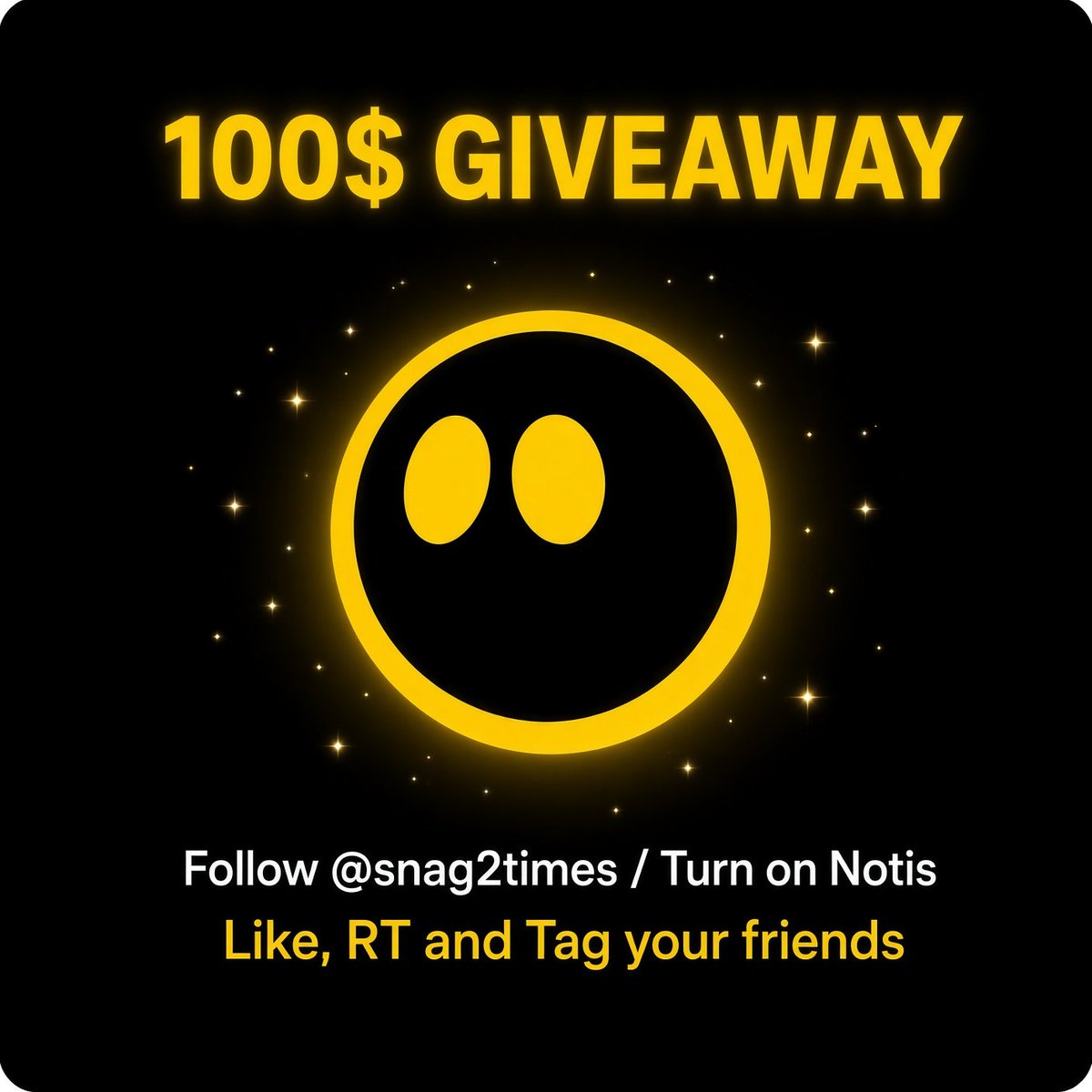 xetroygg's tweet photo. 🟡100$ GIVEAWAY🟡

TO ENTER:
✅Follow @snag2times 
✅Turn on Notis
✅Like, RT and Tag your friends!!!

⏰Ends in 7 days. https://t.co/VEQBX1GGxU