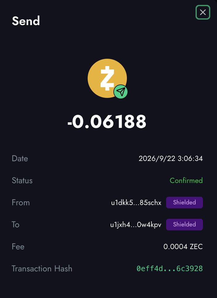 iku_7777's tweet photo. @zaddrnet Hello ZADDR Studio team, I accidentally sent 0.06188ZEC to the mint address without a memo. Could you please help me identify the payment and issue a refund? TxID: 0eff4d31c1cb7aeaebeb7d1a7d44404e311e0d74da5ed9d033680d92476c3928. Thank you!🙏🙏🙏 https://t.co/kXIPNh75BJ