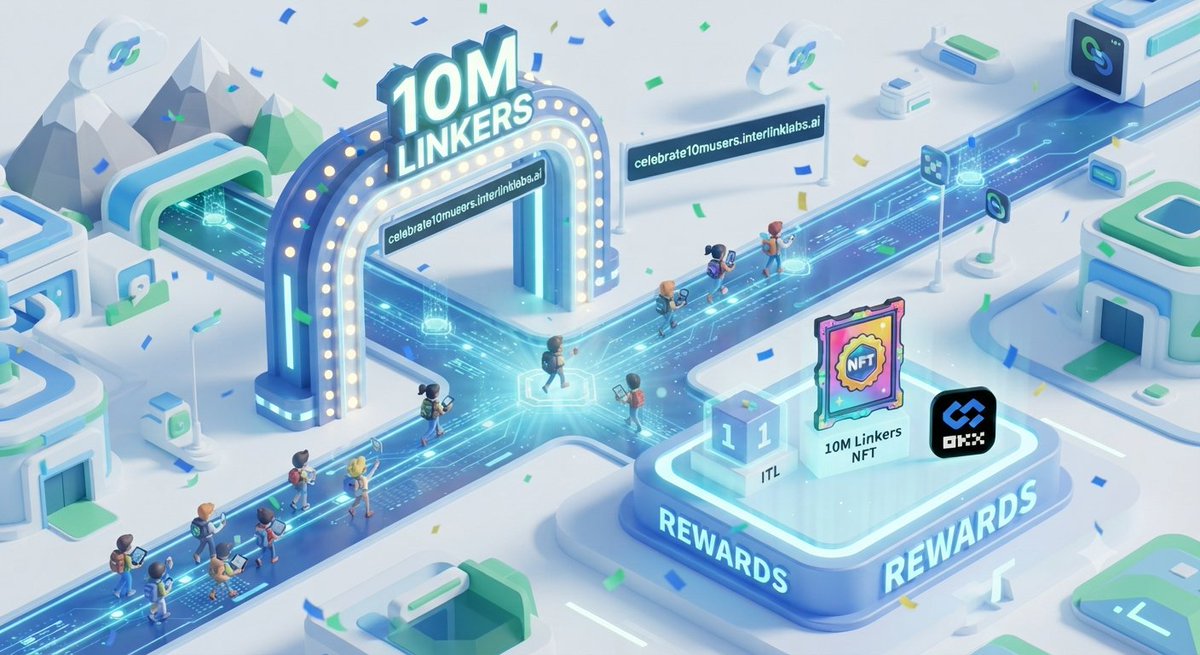 RVLakshmi369's tweet photo. 🎉 Isometric Celebration Scene
🚀 10M Linkers. One incredible milestone.
🌐 A thriving community powering the InterLink ecosystem.
🏆 Step through the gateway to exclusive rewards.
🎁 Unlock ITL, NFTs, and the special Linker Badge.
✨ Celebrate the journey.
#InterLink #ITLG #ITL https://t.co/2dcg0Swftl