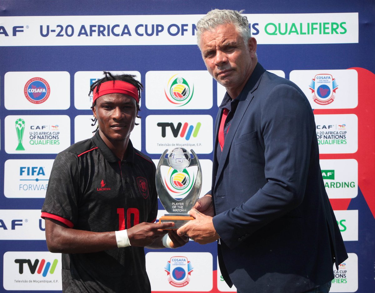 COSAFAMEDIA's tweet photo. ๐ PLAYER OF THE MATCH
๐ฆ๐ด #10 Luรญs Panda
๐ฅ A standout performance from the Angola Player.
#COSAFAU20 #COSAFA #LESvANG #Maputo2026 #Football https://t.co/VoIn0zOu4S