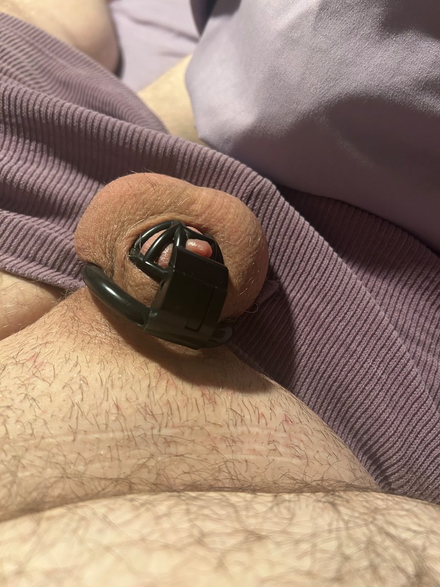 Bearishslave's tweet photo. Cage check day 10. I’m still reminding myself to take photos somehow. #chastity #chastityrt #chastityRT #teamlocked #malechastity #chastitycage https://t.co/oVHtLRUfnM
