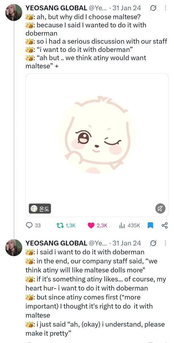 yeokisser tweet picture