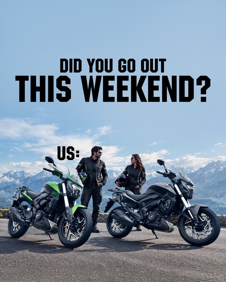 BajajDominar's tweet photo. Wednesday still couldn't get the memories out of our heads.

The weekend may be over, but the ride stories stay.

Where did you take your Dominar last weekend?

#DominarRides #Dominar400 #Dominar250 #DontHoldBack https://t.co/RRnmPOPAYe