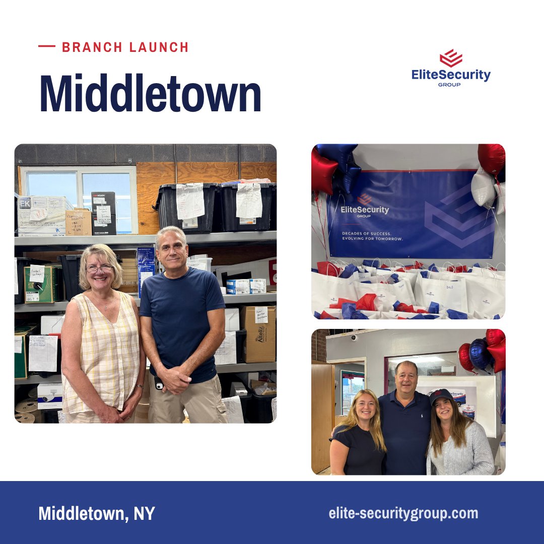 Elite_secgroup's tweet photo. A look back at the Elite Security Group Middletown branch launch!
Thank you to everyone who helped make this day special. We’re excited to continue growing together and bringing our trusted security solutions to more communities.
Here’s to new beginnings and decades of success evolving for tomorrow!