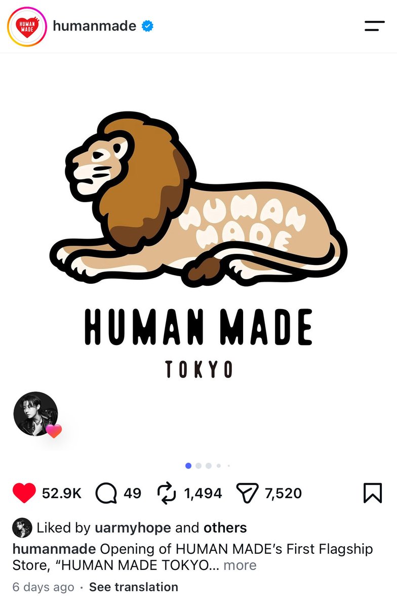 JHPOPBASE's tweet photo. [CONFIRMED] j-hope will make an appearance at the opening of HUMAN MADE’s first flagship store, “HUMAN MADE TOKYO”, in Harajuku, Tokyo, on Saturday, September 26 🇯🇵 https://t.co/lZNwud7Ba4