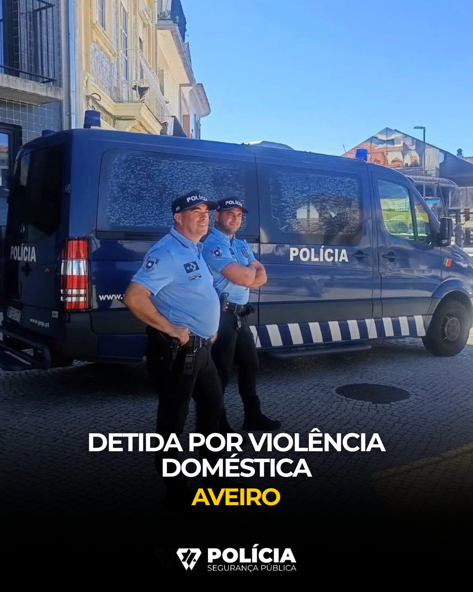 PSP_Portugal's tweet photo. A PSP deteve em flagrante delito uma mulher de 40 anos por violência doméstica, após ter agredido e ferido a vítima num braço com uma faca de cozinha. A detida foi presente a tribunal, tendo-lhe sido aplicada a medida de coação de prisão preventiva. https://t.co/gU0pJLhgiT