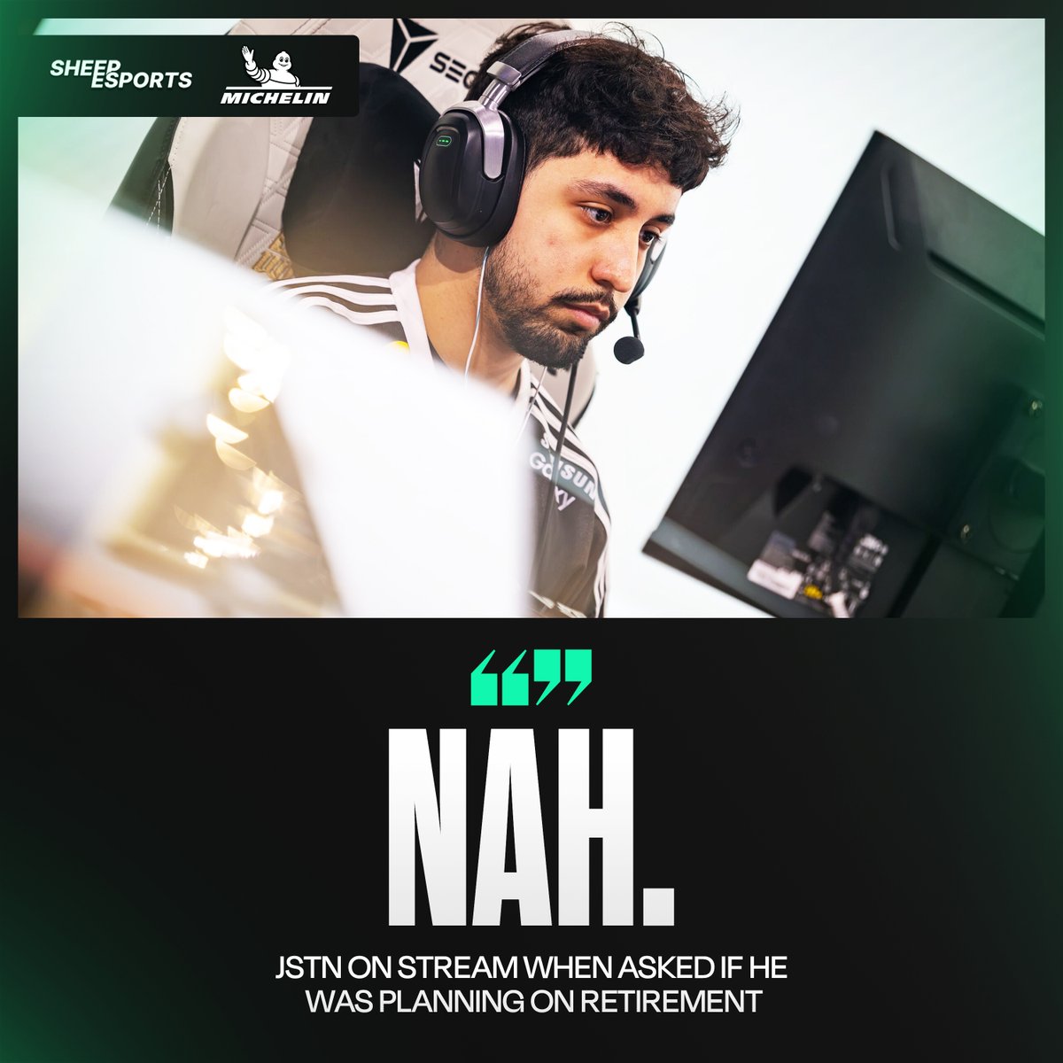 SheepRLE's tweet photo. He's not leaving RL anytime soon 🗣️

@Michelin | #RLCS https://t.co/SaoffrLG11
