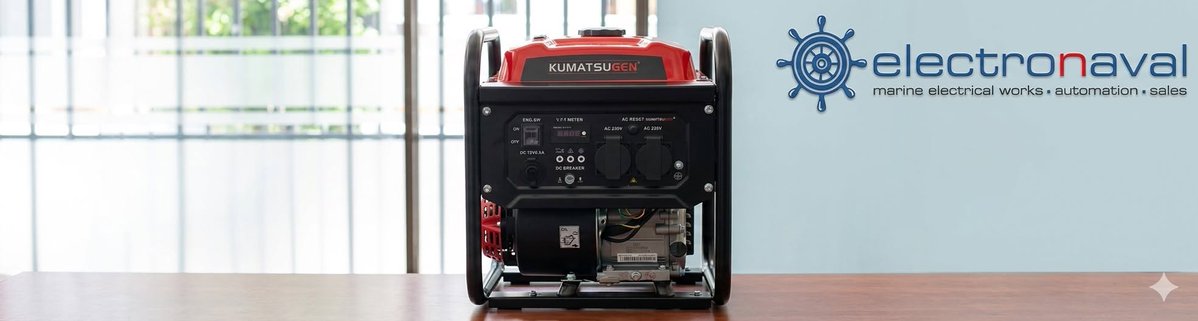 ElectronavalGr's tweet photo. Η KUMATSUGEN GB4500 Inverter Open Type, διαθέσιμη τώρα από την Electronaval.
#Electronaval #Kumatsugen #MarineElectrical #InverterGenerator #PowerSolutions #EngineeringExcellence #Generators #ElectronavalGreece
#MarineElectronics
#YachtServices
#MarineTechnology
#BoatElectronics https://t.co/JOHpCJ1o0Z