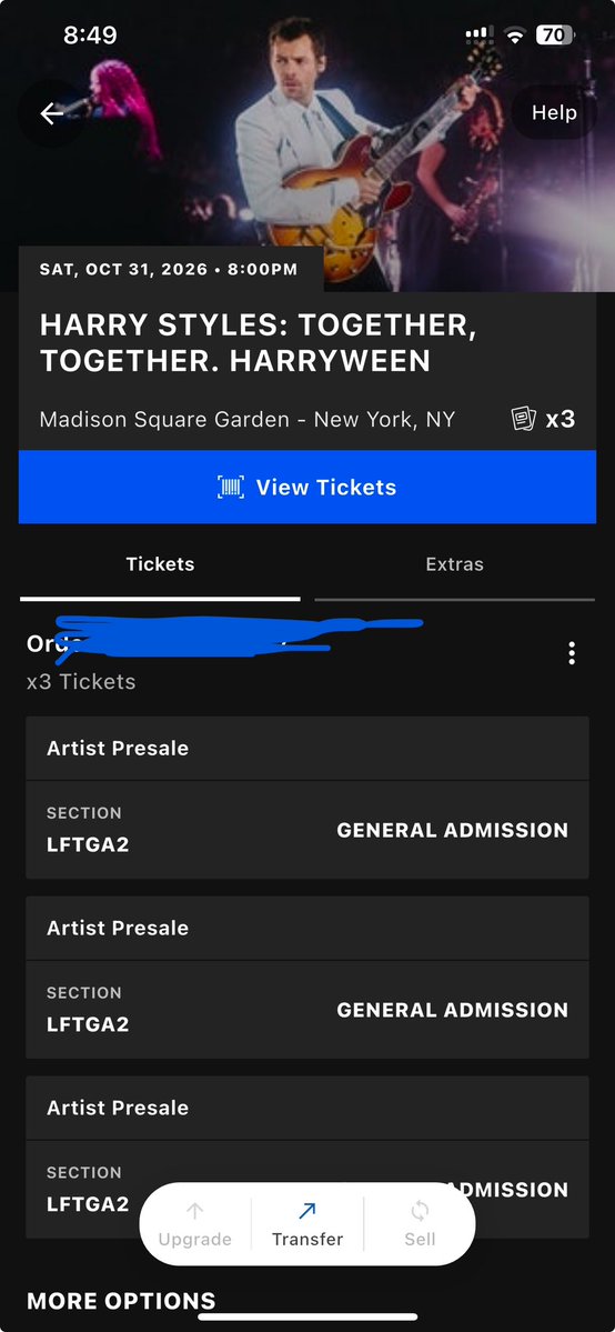 fvresale's tweet photo. ANYONE INTERESTED ❓👇🚨
3X LEFTGA HARRYWEEN OCTOBER 31ST
PRICE: $400 EACH (CAN BE SOLD SEPARATELY)
#Harrystyles #Harryween #togethertogether #togethertogethermsg #facevalueresale #Harryfans https://t.co/jlHOwOSPv7