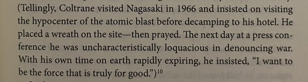 PatrickPreziosi's tweet photo. 100 years of Coltrane. in 1966 he visited Nagasaki and announced, “I want to be the force that is truly for good.” https://t.co/MlaCHMeIx8