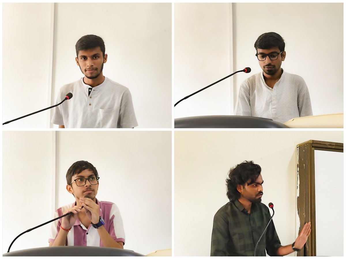 studentsIScBHU's tweet photo. #StudentsActivities, I. Sc,  BHU. A unique initiative of senior students to acquaint their  Juniors into the Science family. Course &amp; Club Introduction by Student mentors was a huge success. Congratulations to Vinay, Aman, Neeraj, Shubham Gond &amp; Ishita for successful execution. https://t.co/x3nnOsJ3Dr