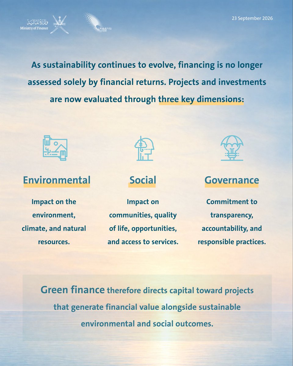 OMAN_MOF's tweet photo. Discover how green finance supports a more sustainable future.
 
#oman_mof https://t.co/kvsL8TlEU9