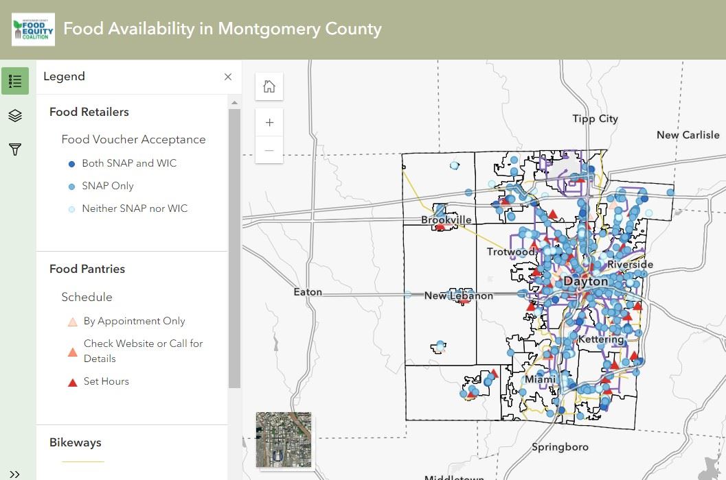 mvrpc's tweet photo. The Montgomery County Food Access Map, developed by MVRPC for the Montgomery County Food Equity Coalition, is now live. This interactive map aims to provide users with easily accessible information for food pantry &amp; retailer locations. View the map here: https://t.co/9m0NrvGdwF https://t.co/tJQhmEAMBV