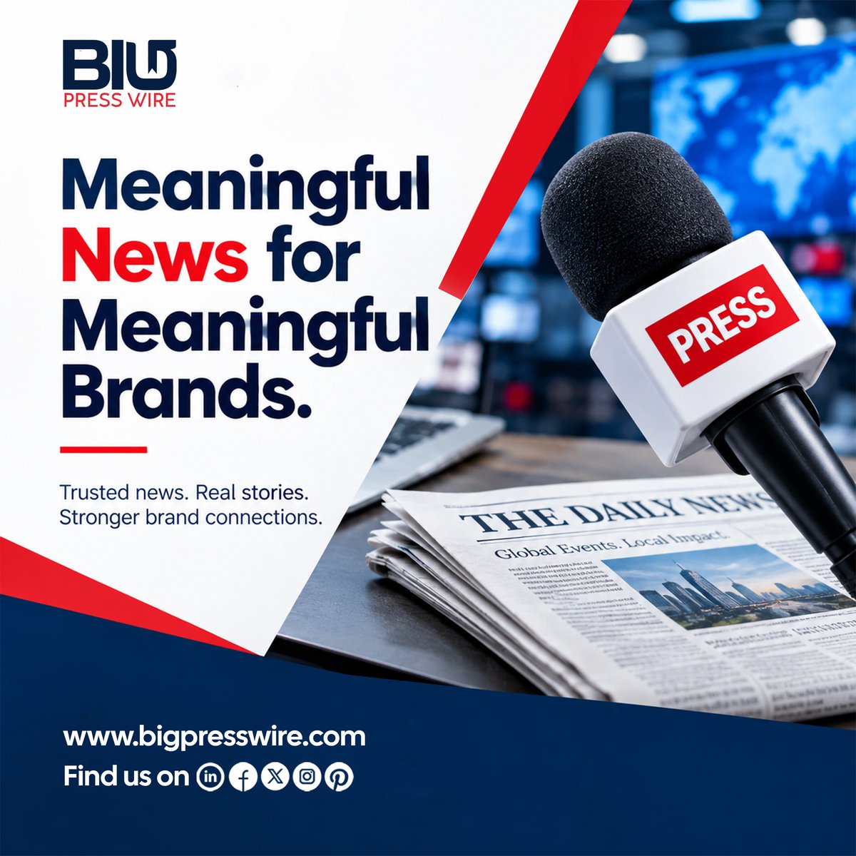 bigpresswire's tweet photo. 𝐂𝐥𝐢𝐞𝐧𝐭: Need meaningful news! 📰
𝐌𝐞: Real stories. Stronger connections. 

𝐂𝐥𝐢𝐞𝐧𝐭: More visibility? 👀
𝐌𝐞: Let’s make it happen! 

Your story matters. Publish your story today!
Visit: 🔗 https://t.co/Dv6fbBa1SD

#PressRelease #DigitalPR #MediaReach #BigPressWire https://t.co/8KFNsqXx5g