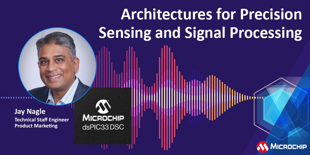 MicrochipTech's tweet photo. Discover architectures for precision sensing and signal processing with Jay Nagle and learn about oversampling, higher ADC resolution, noise immunity, sensor fusion, functional safety, and secure embedded control. https://t.co/47c5FeH47D #EmbeddedSystems #SignalProcessing #SensorDesign
