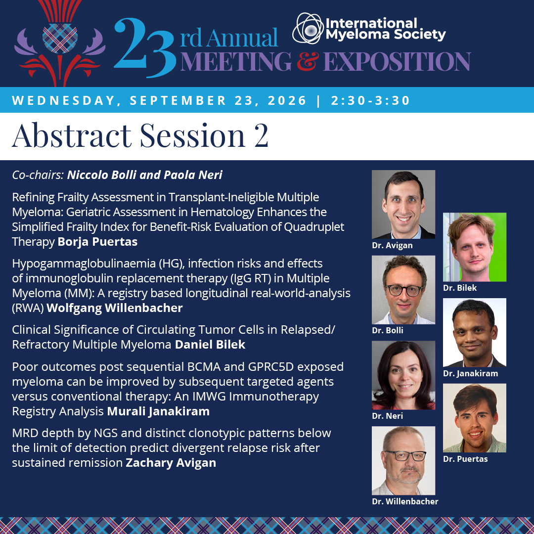 Myeloma Society (@Myeloma_Society) — #IMS26 — conference slide