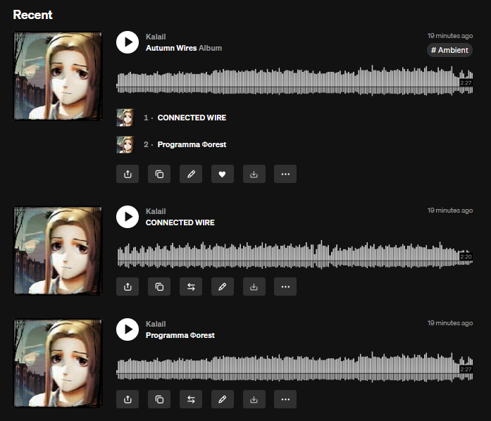 Mr_Kalail's tweet photo. Kinda uhh cool ambient album (2 tracks) I made and decided to upload it 2day   Inspired by @/StudioQS45 and their project
@/re_serialexp

#lain #reserialexperiments
SoundCloud: https://t.co/meQiDHsTD9
Youtube: https://t.co/BkF73UZcwB
Bandcamp: https://t.co/LzvvyiwVjE https://t.co/ZWjumnWH09