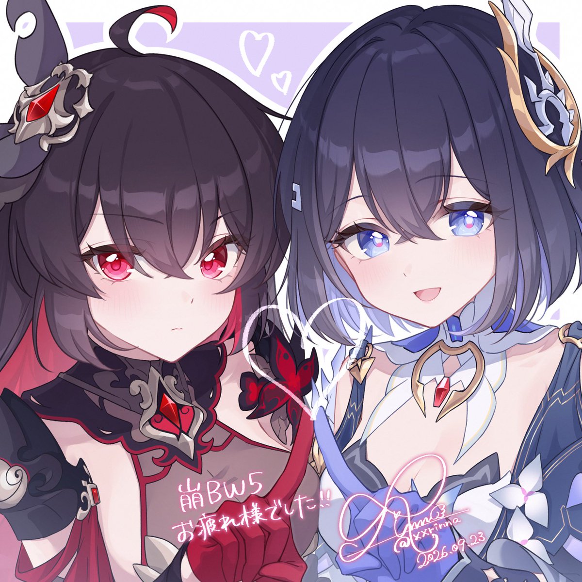 xxrinna's tweet photo. #崩BW お疲れ様でした❤️💙 https://t.co/xNet3U3rdA