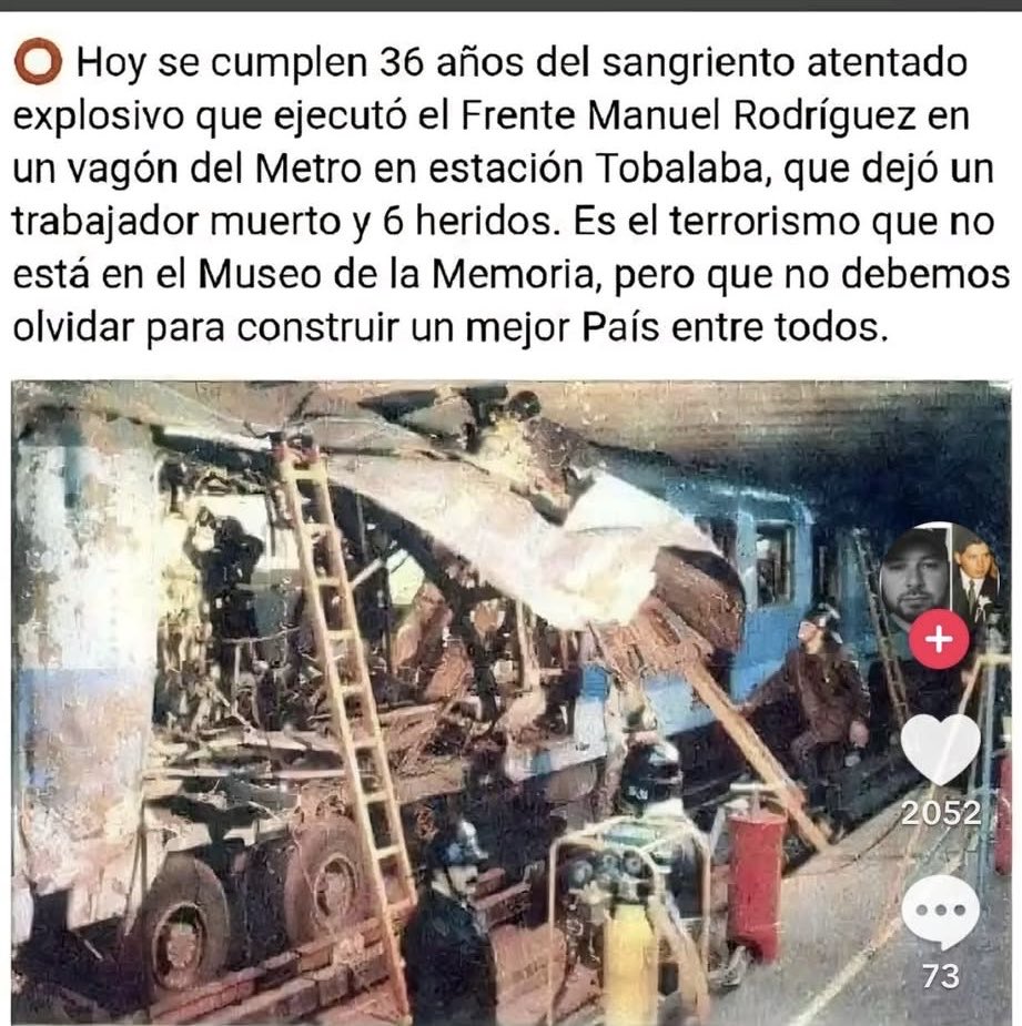Amandaesderecha's tweet photo. Se acuerdan de este atentado en Metro Tobalaba
Marxistas criminales. https://t.co/W7wOkjlcod
