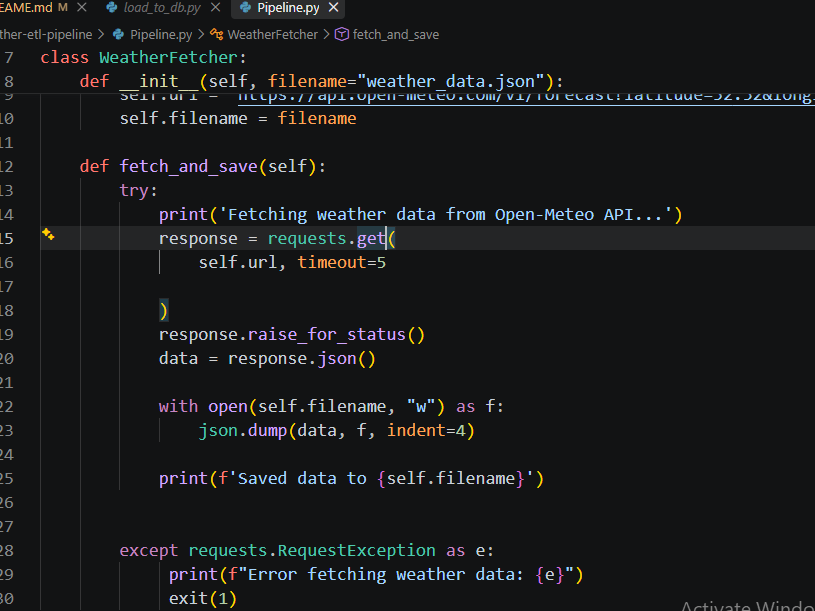 Samicode's tweet photo. After a quick break, I’m locking in on Machine Learning! 🚀
Today, I wrapped up an automated Weather ETL Pipeline using Python &amp; MySQL--fetching, handling, and storing live API data securely. Next stop: Financial market data pipelines! 📈
#Python #MachineLearning #BuildInPublic👇🏽 https://t.co/zpqBbKjPoy